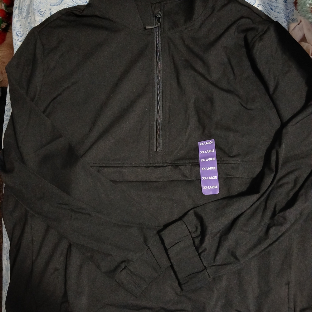 *SOLD*Black Quarter-Zip Women's Sweatshirt